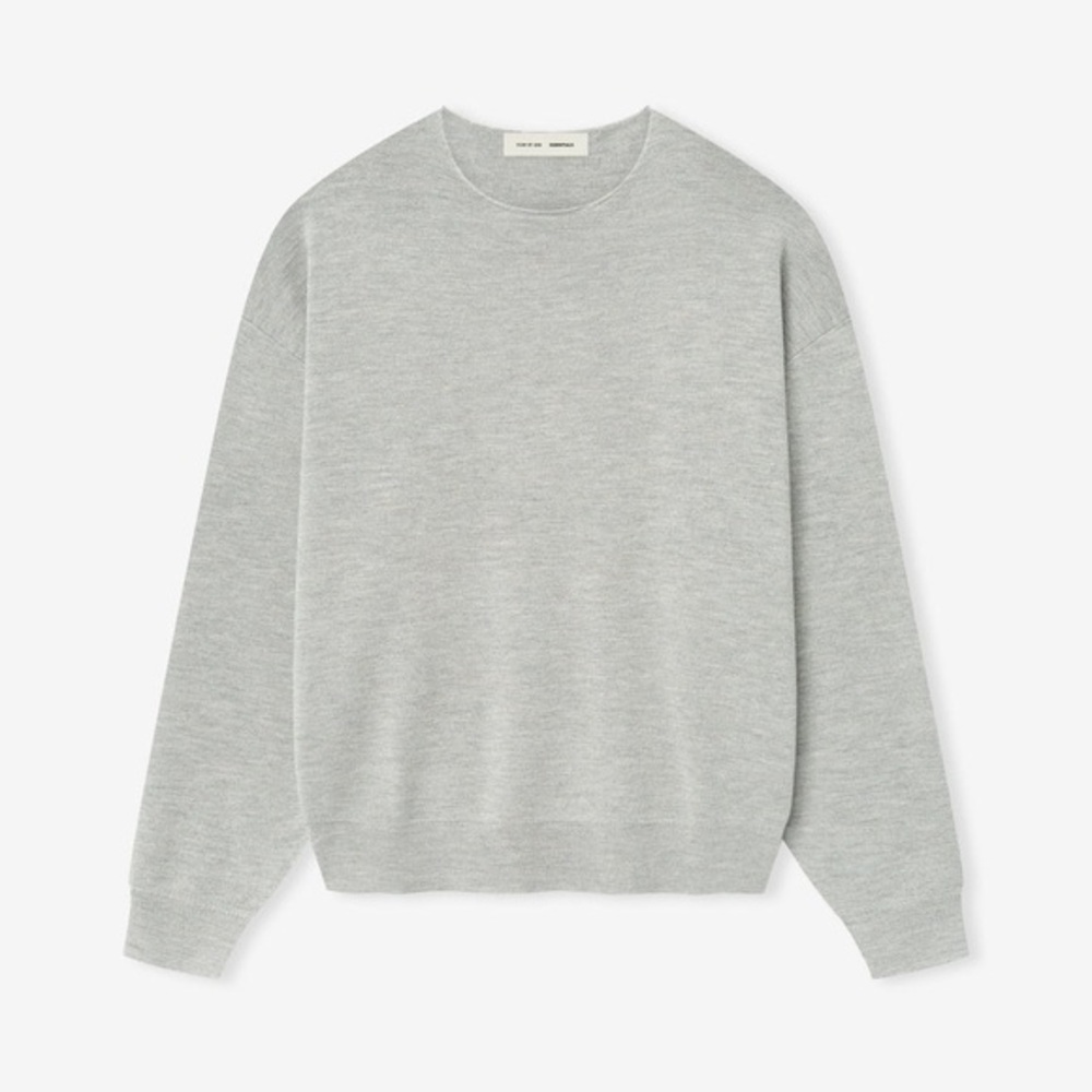 Fear of God Light Gray Crewneck Sweater